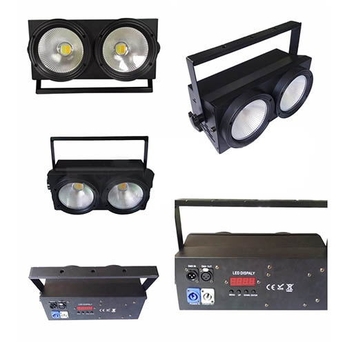 Two eye dmx 200W CC or WC white led cob audience stage blinder light